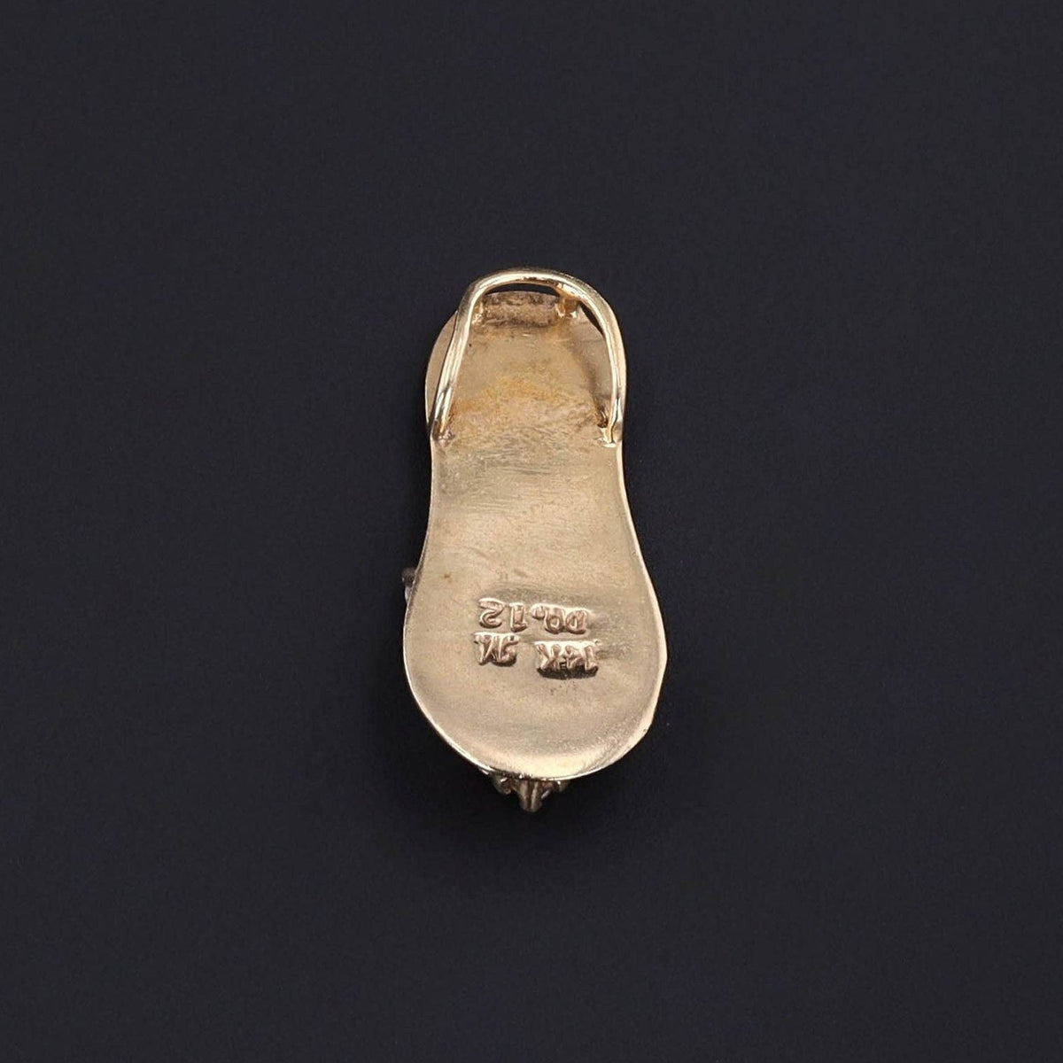 Vintage Diamond Flip Flop Pendant of 14k Gold - Trademark Antiques