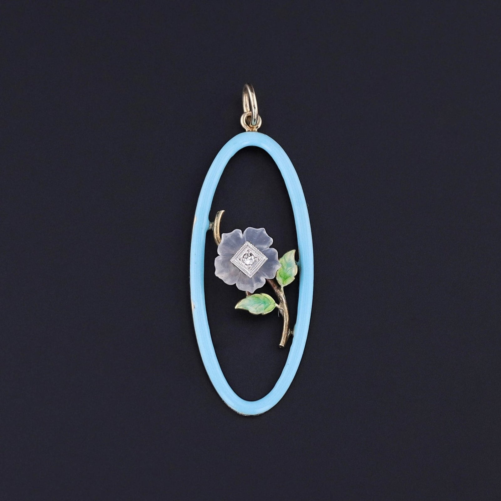 Vintage Diamond Flower Conversion Pendant of 14k Gold - Trademark Antiques