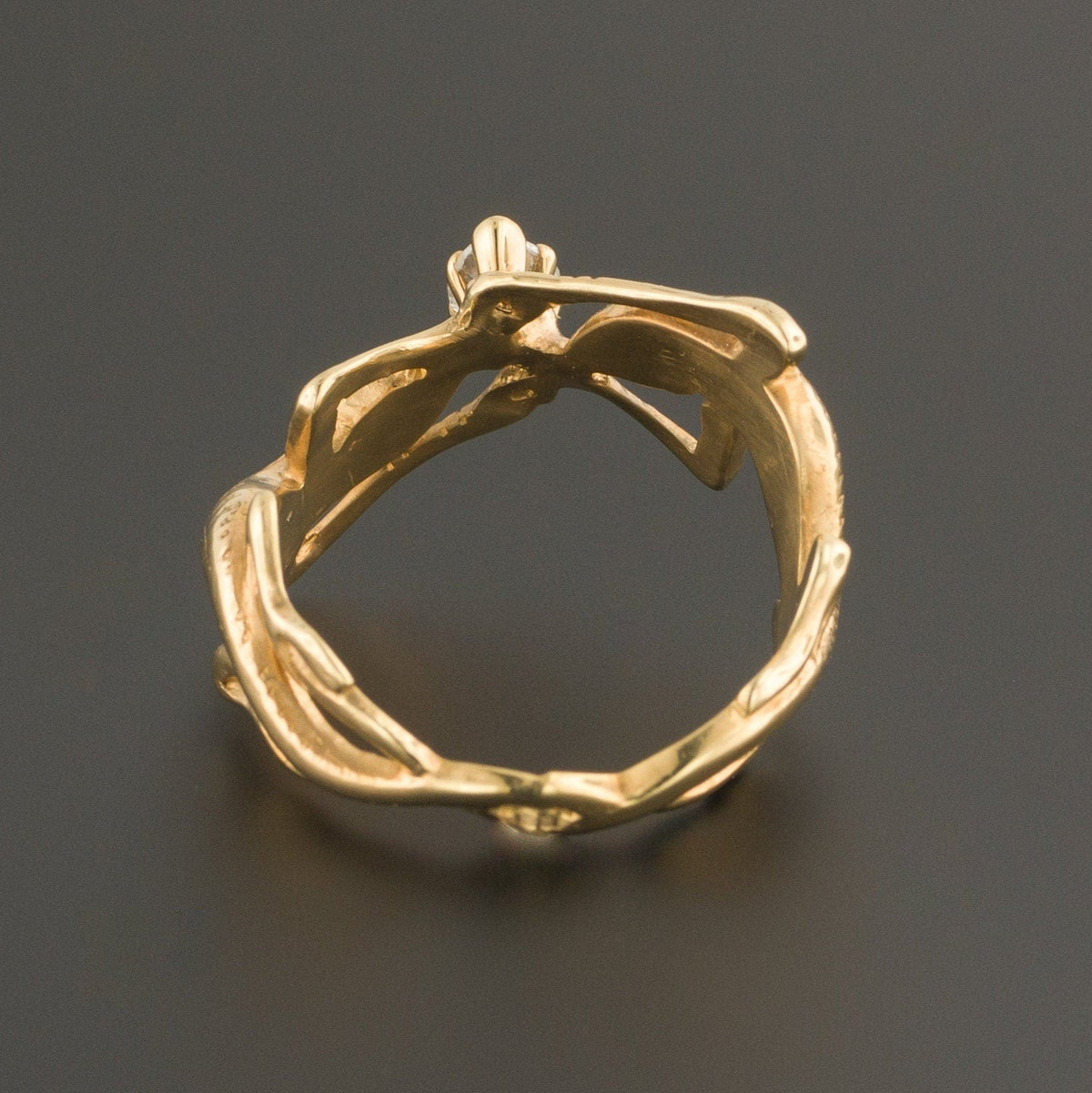 Vintage Diamond Lizard Engagement Ring of 14k Gold - Trademark Antiques