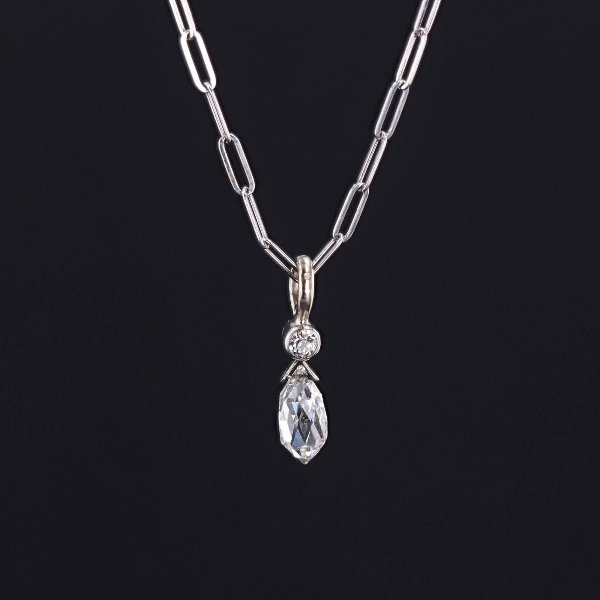 Vintage Diamond Pendant of 14k Gold - Trademark Antiques