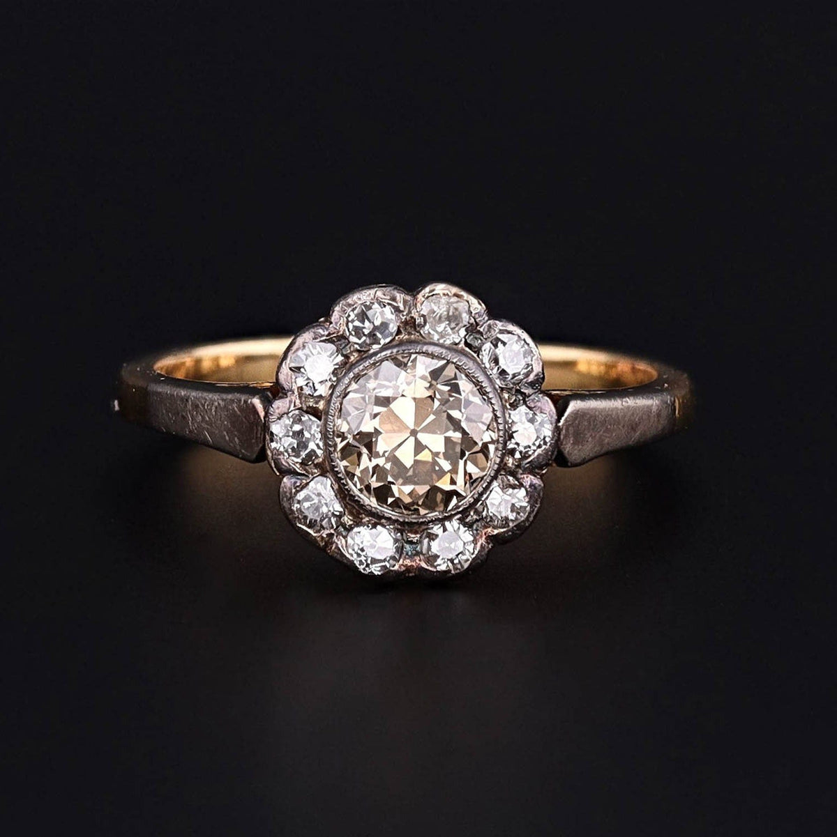 Vintage Diamond Ring | Champagne Diamond Ring - Trademark Antiques