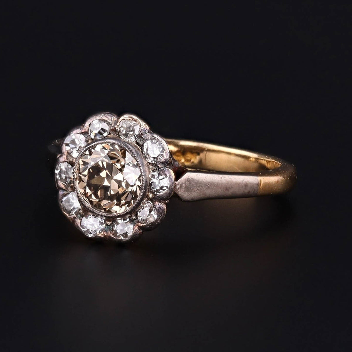 Vintage Diamond Ring | Champagne Diamond Ring - Trademark Antiques