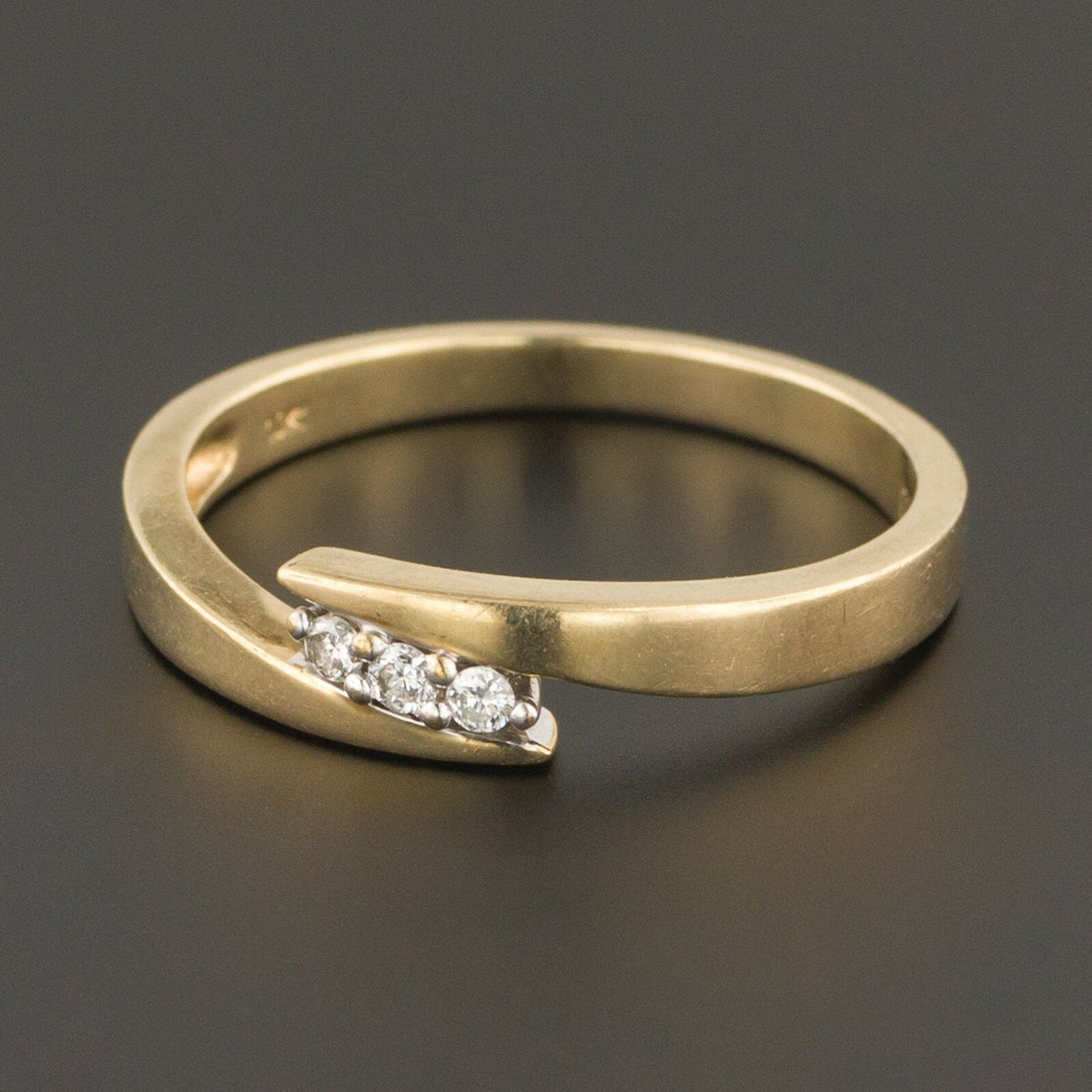 Vintage Diamond Ring | Diamond Bypass Ring - Trademark Antiques