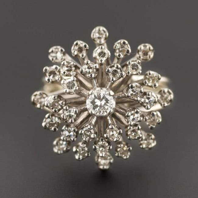 Vintage Diamond Ring | Diamond Cocktail Ring - Trademark Antiques