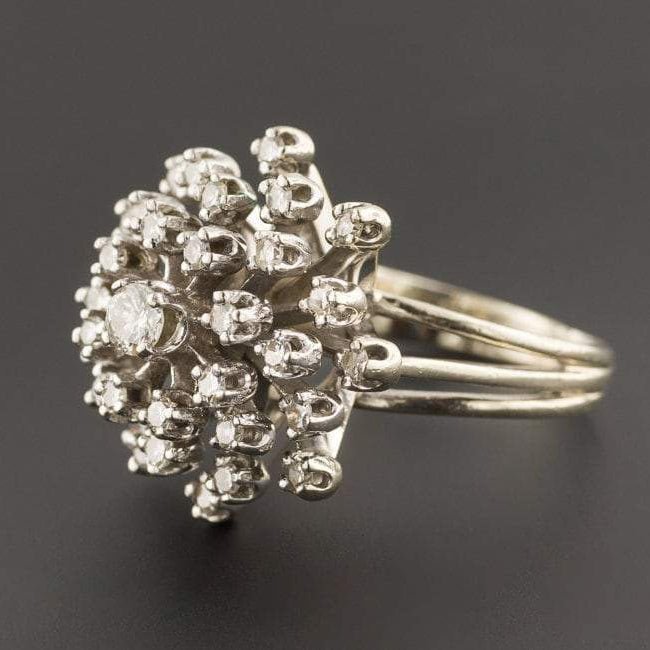 Vintage Diamond Ring | Diamond Cocktail Ring - Trademark Antiques