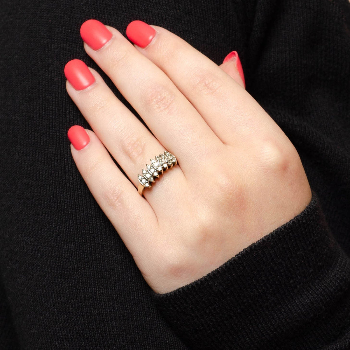 Vintage Diamond Ring of 10k Gold - Trademark Antiques