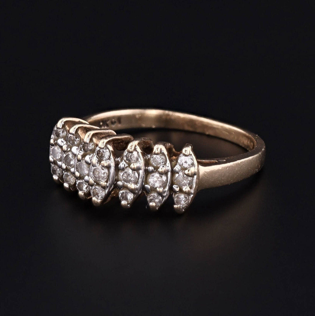 Vintage Diamond Ring of 10k Gold - Trademark Antiques