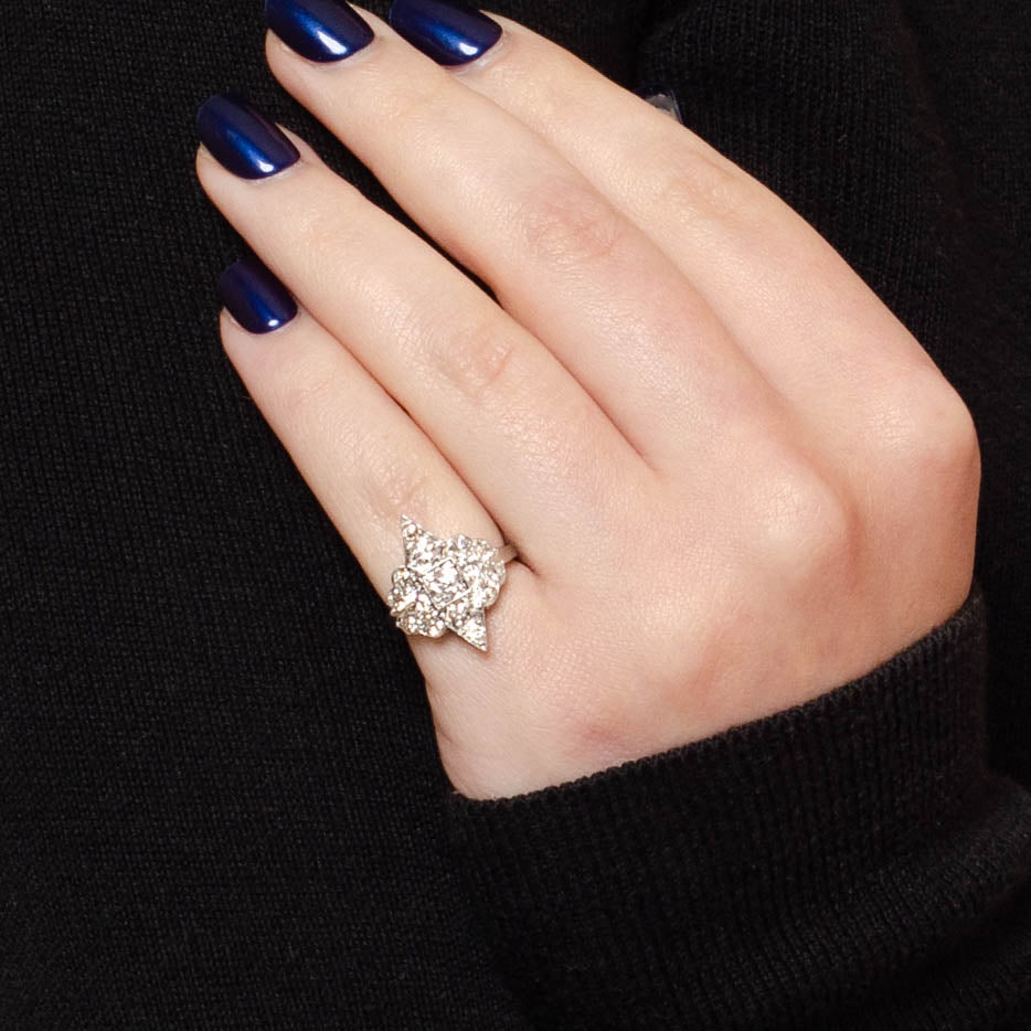 Vintage Diamond Ring | Platinum Diamond Ring - Trademark Antiques