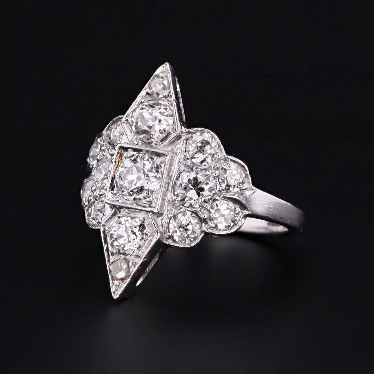Vintage Diamond Ring | Platinum Diamond Ring - Trademark Antiques