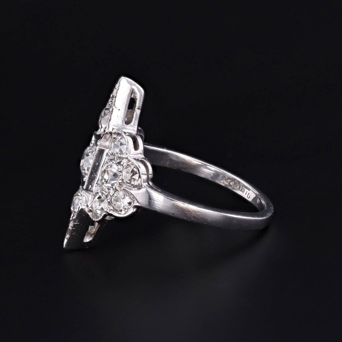 Vintage Diamond Ring | Platinum Diamond Ring - Trademark Antiques