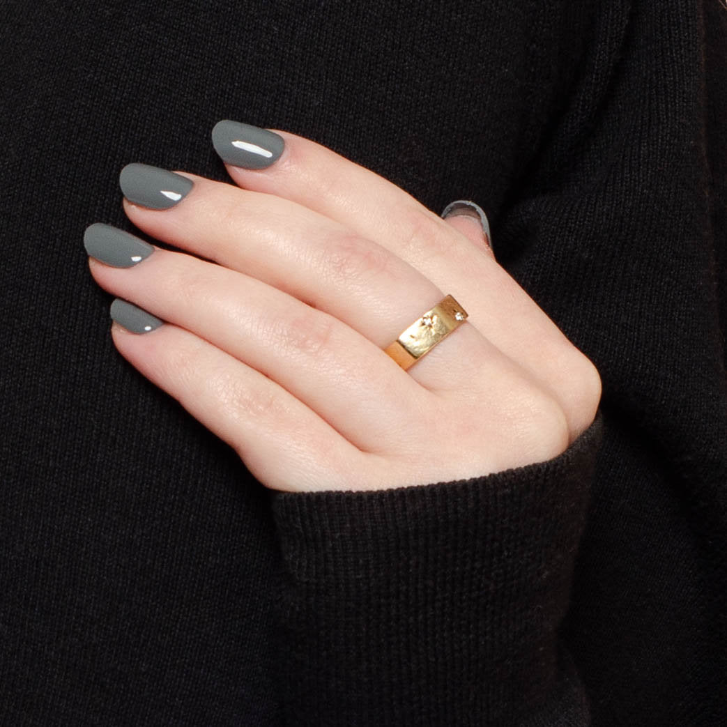 Vintage Diamond Star Ring of 14k Gold - Trademark Antiques