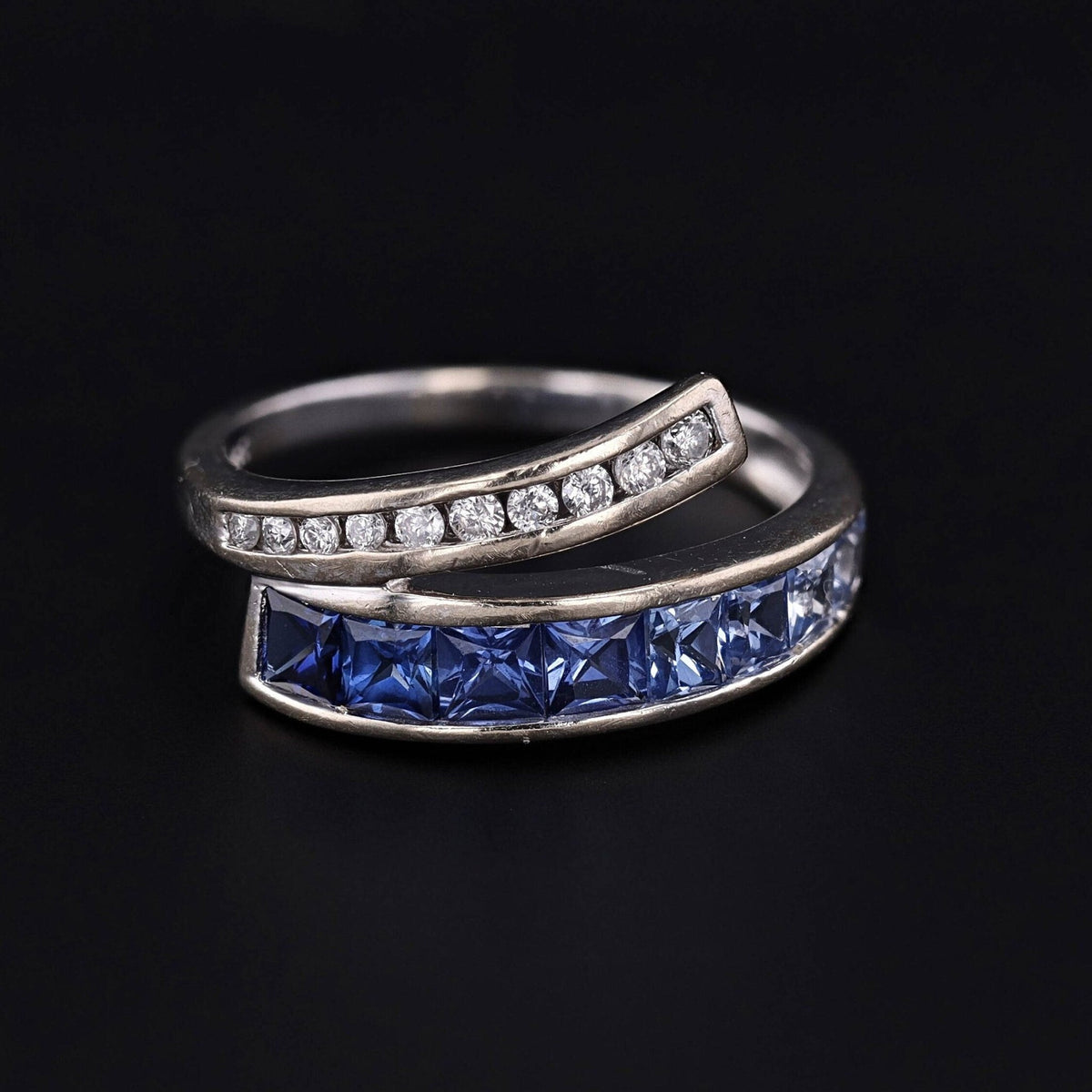 Vintage Diamond &amp; Tanzanite Ring | Ombre Ring - Trademark Antiques