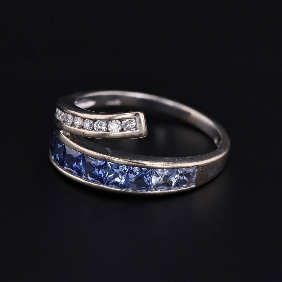 Vintage Diamond &amp; Tanzanite Ring | Ombre Ring - Trademark Antiques