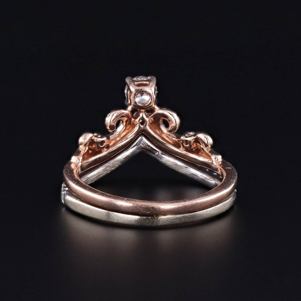 Vintage Diamond Tiara Ring of 14k Gold - Trademark Antiques