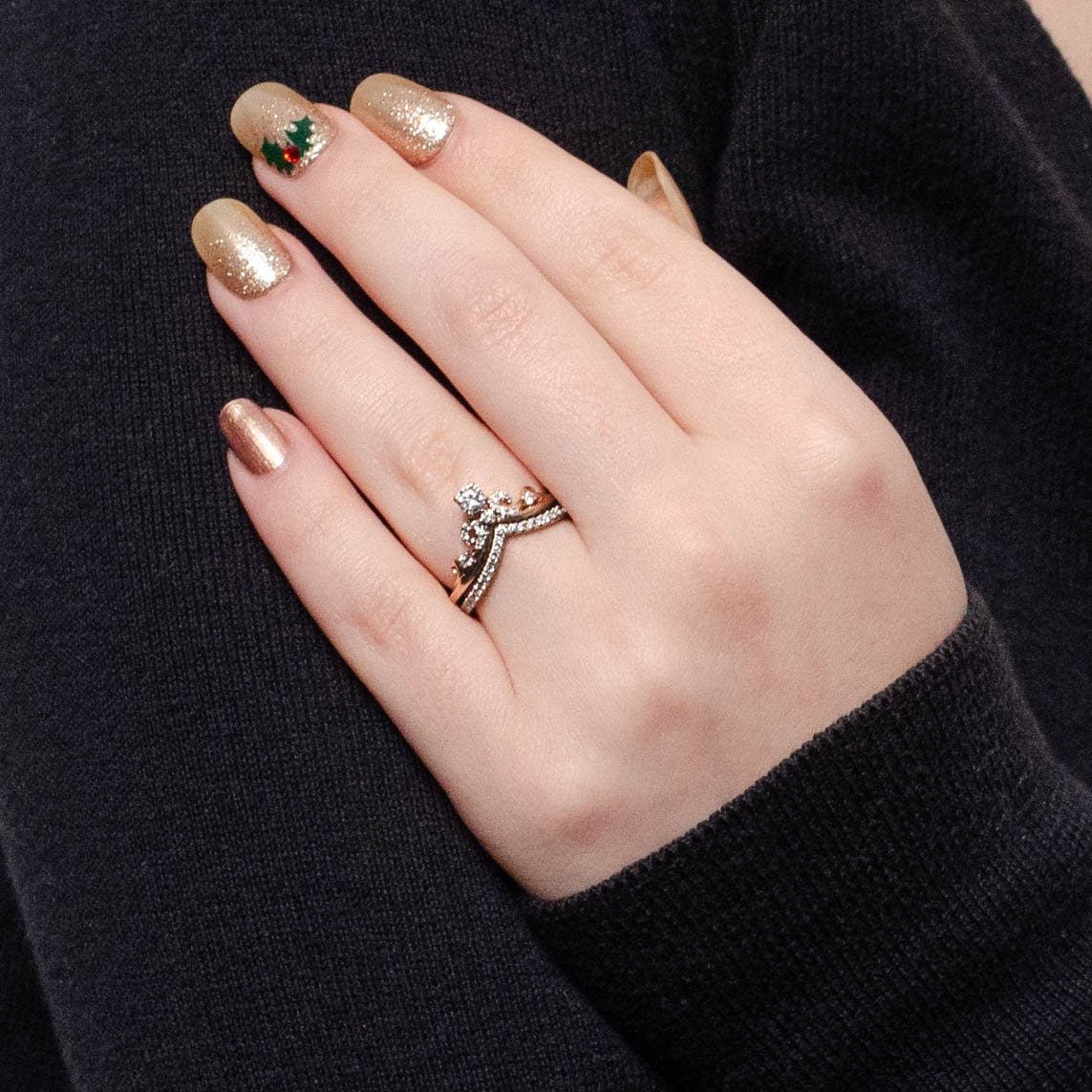 Vintage Diamond Tiara Ring of 14k Gold - Trademark Antiques