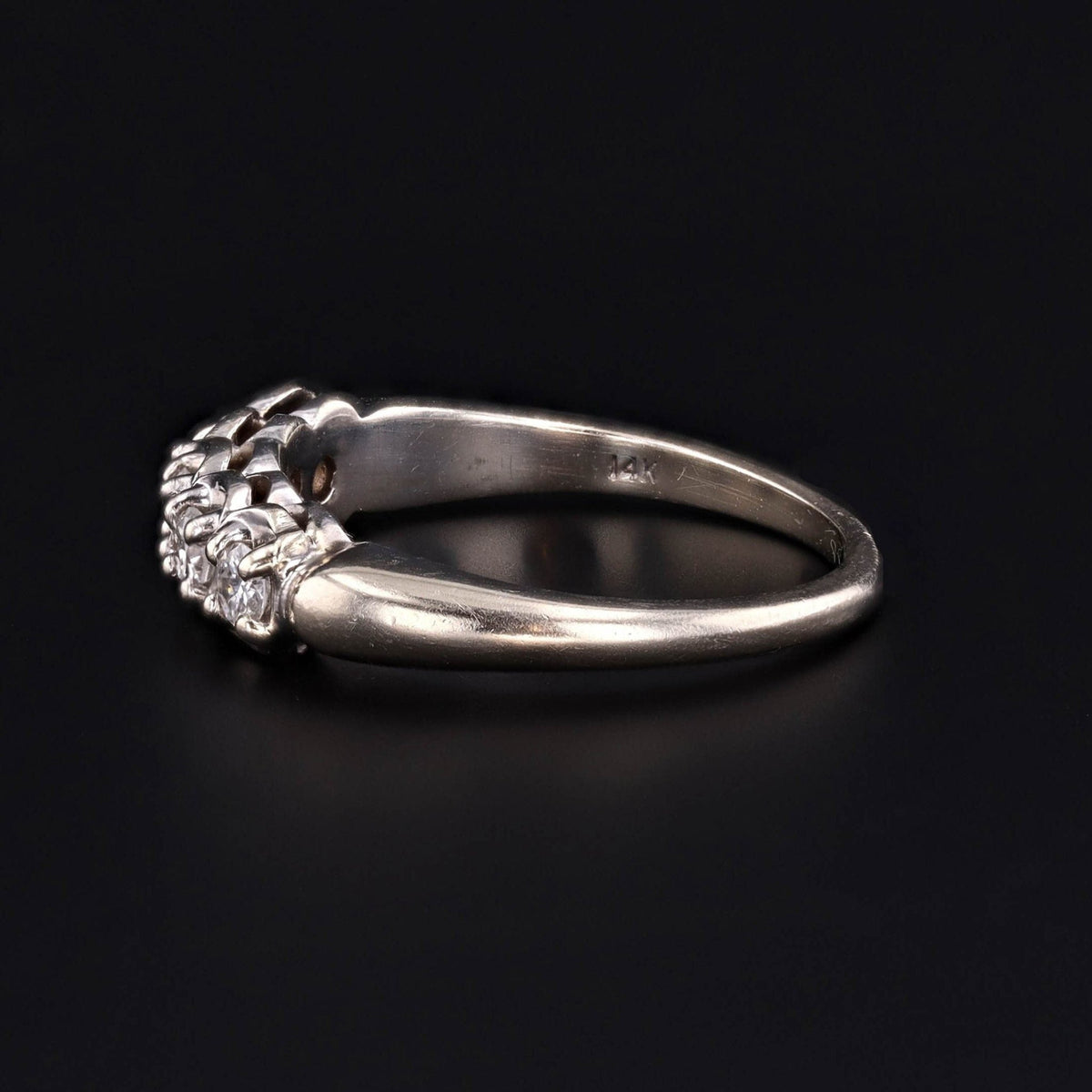 Vintage Diamond Wedding Band | Diamond Ring - Trademark Antiques