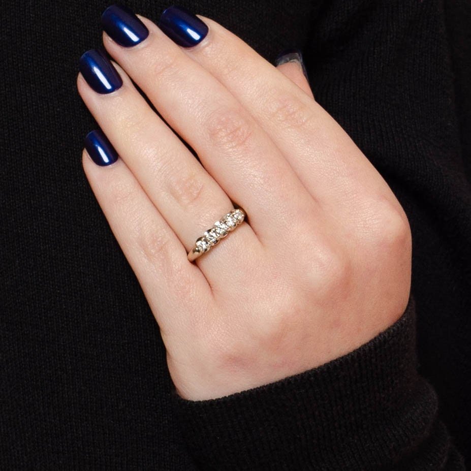 Vintage Diamond Wedding Band | Diamond Ring - Trademark Antiques
