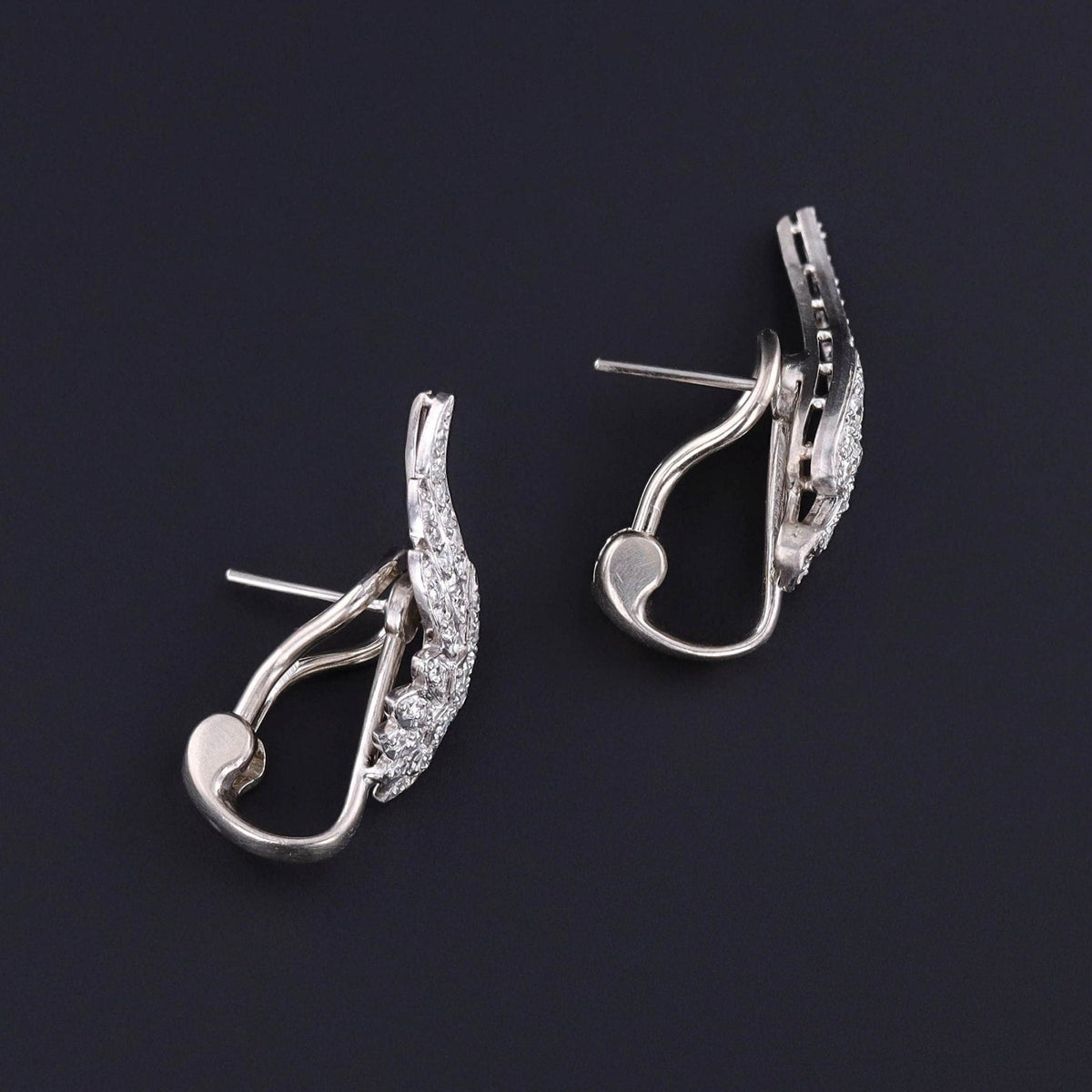 Vintage Diamond Wing Conversion Earrings - Trademark Antiques