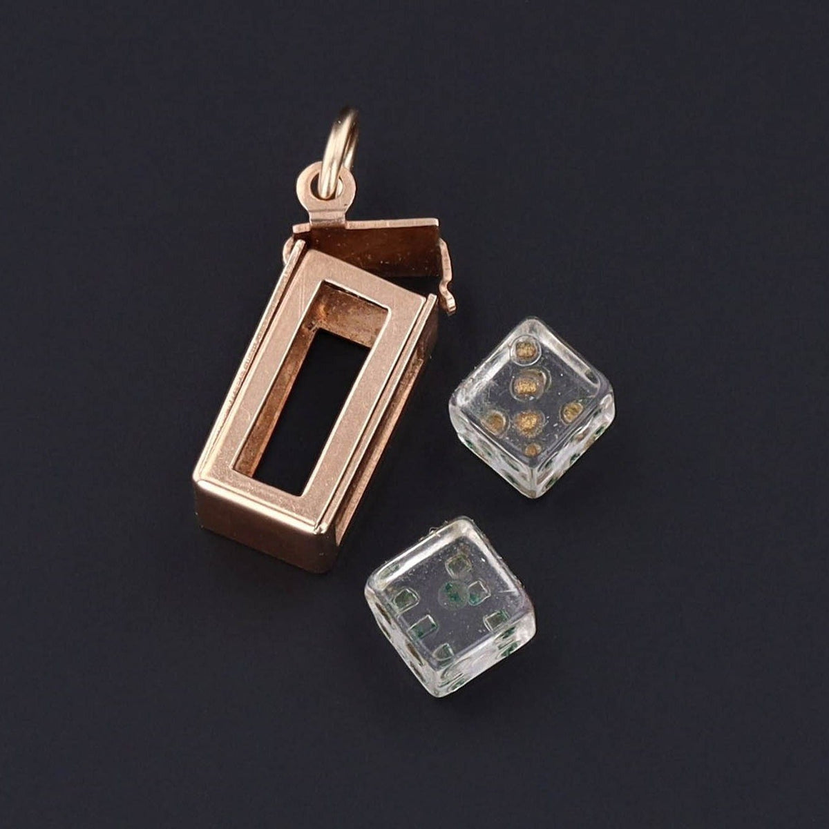 Vintage Dice Charm | Moveable Charm - Trademark Antiques