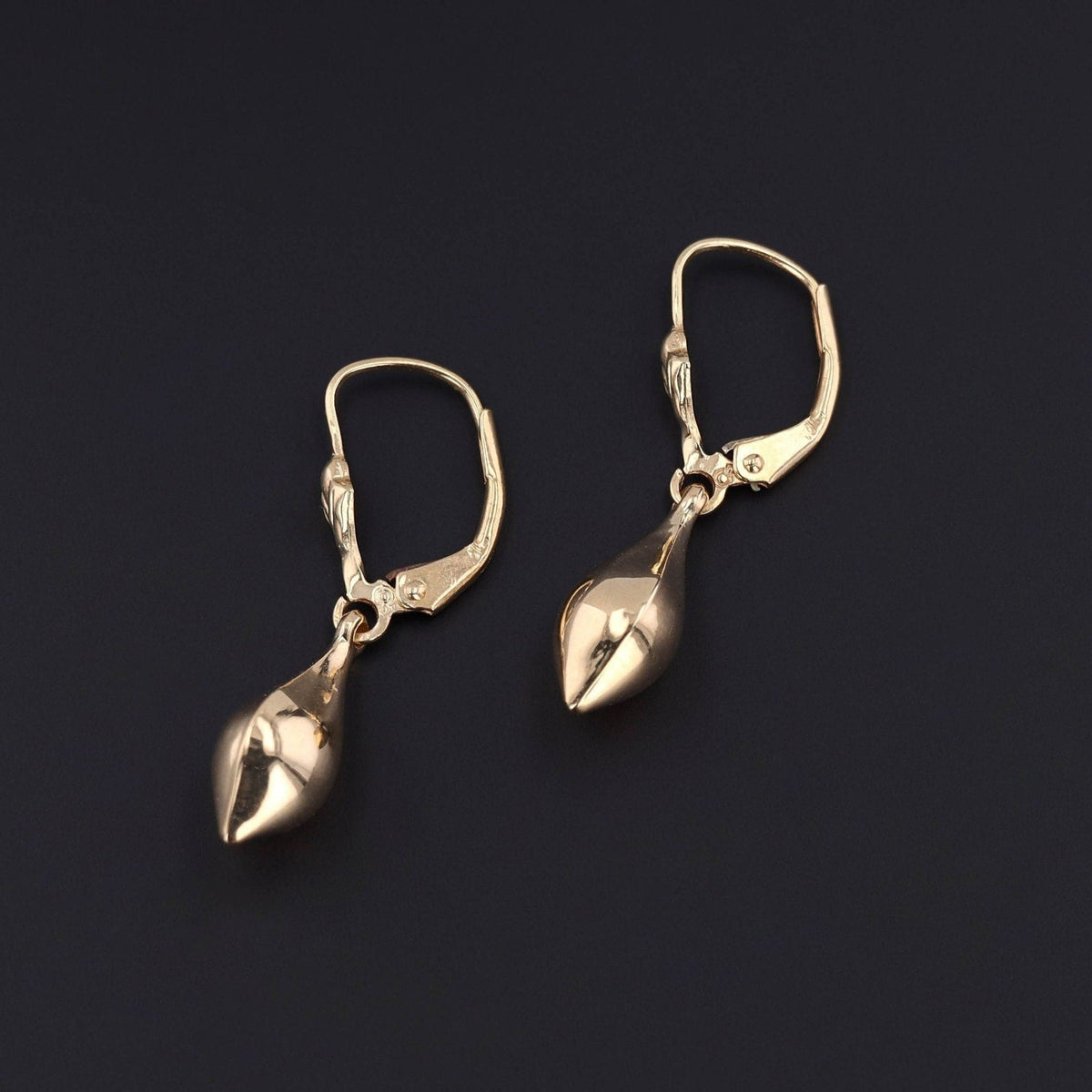 Vintage Drop Earrings of 14k Gold - Trademark Antiques