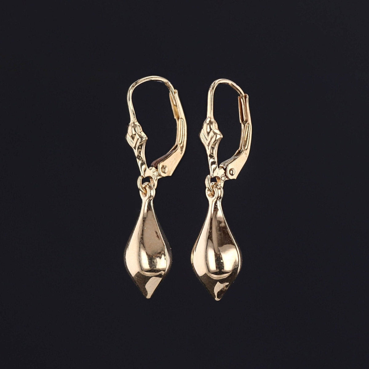 Vintage Drop Earrings of 14k Gold - Trademark Antiques