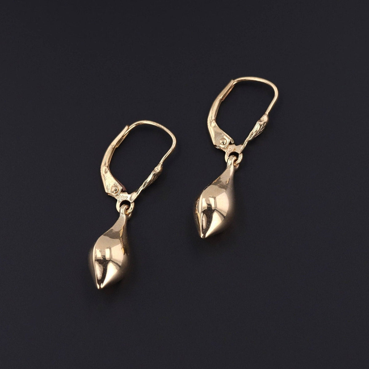 Vintage Drop Earrings of 14k Gold - Trademark Antiques