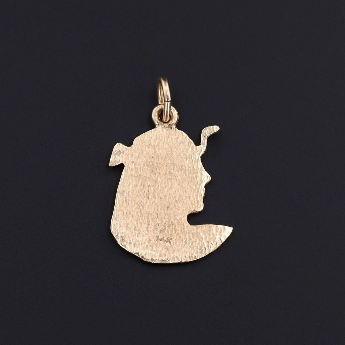 Vintage Egyptian Pharaoh Pendant of 14k Gold - Trademark Antiques