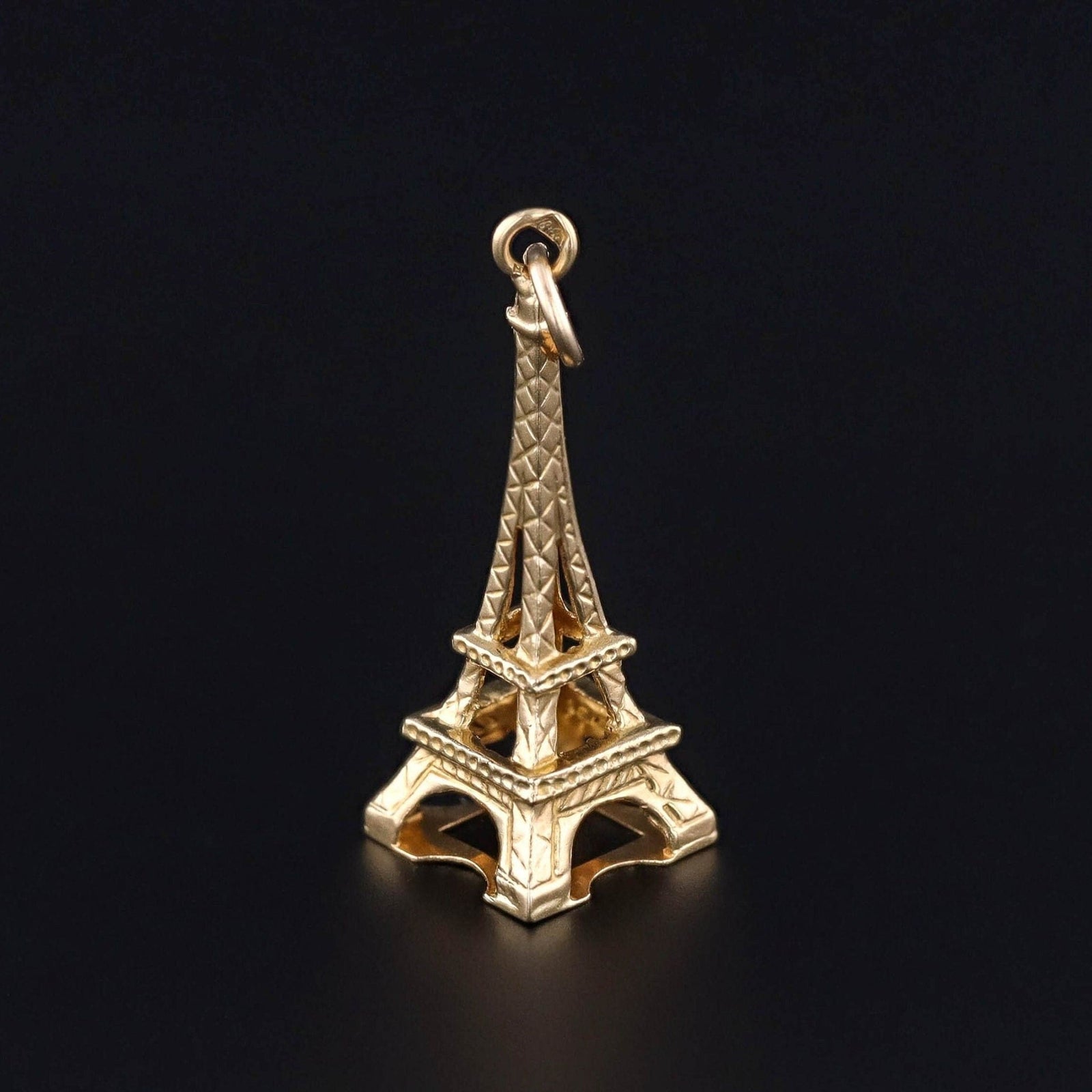 Vintage Eiffel Tower Charm of 18k Gold - Trademark Antiques