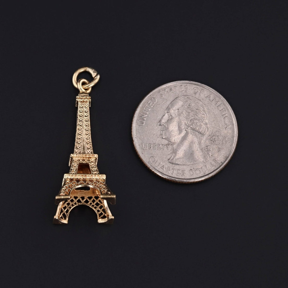 Vintage Eiffel Tower Pendant of 14k Gold - Trademark Antiques