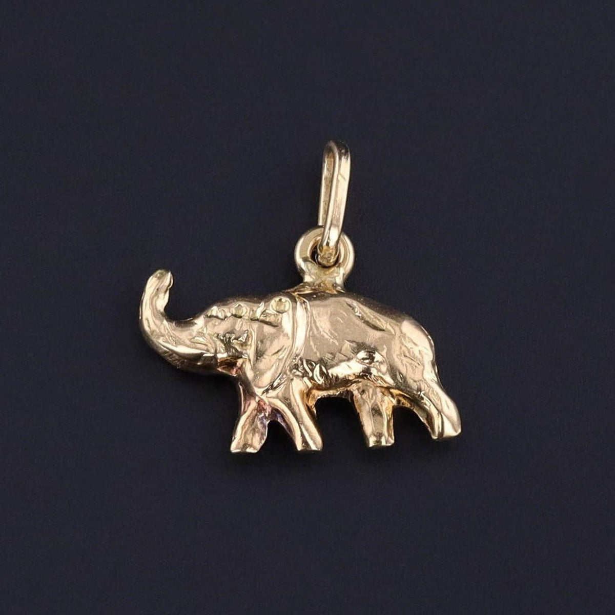 Vintage Elephant Charm of 18k Gold - Trademark Antiques