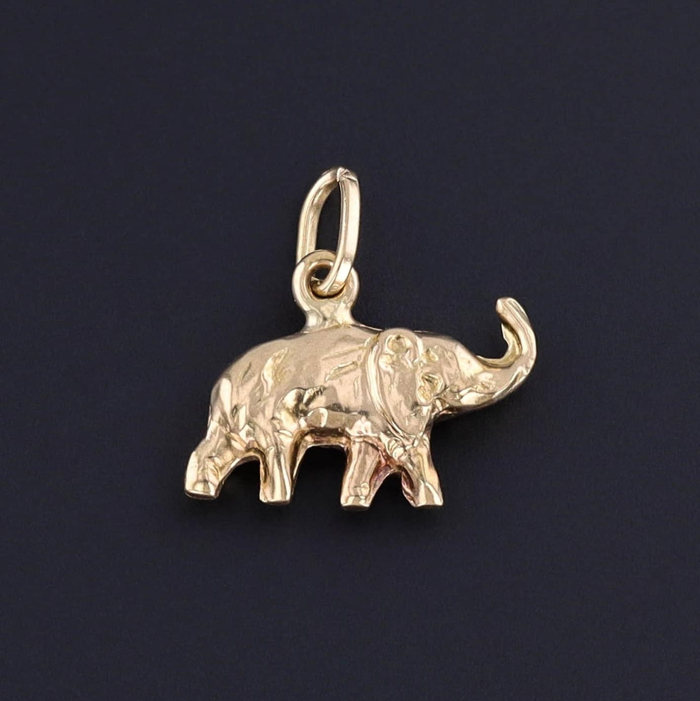 Vintage Elephant Charm of 18k Gold - Trademark Antiques