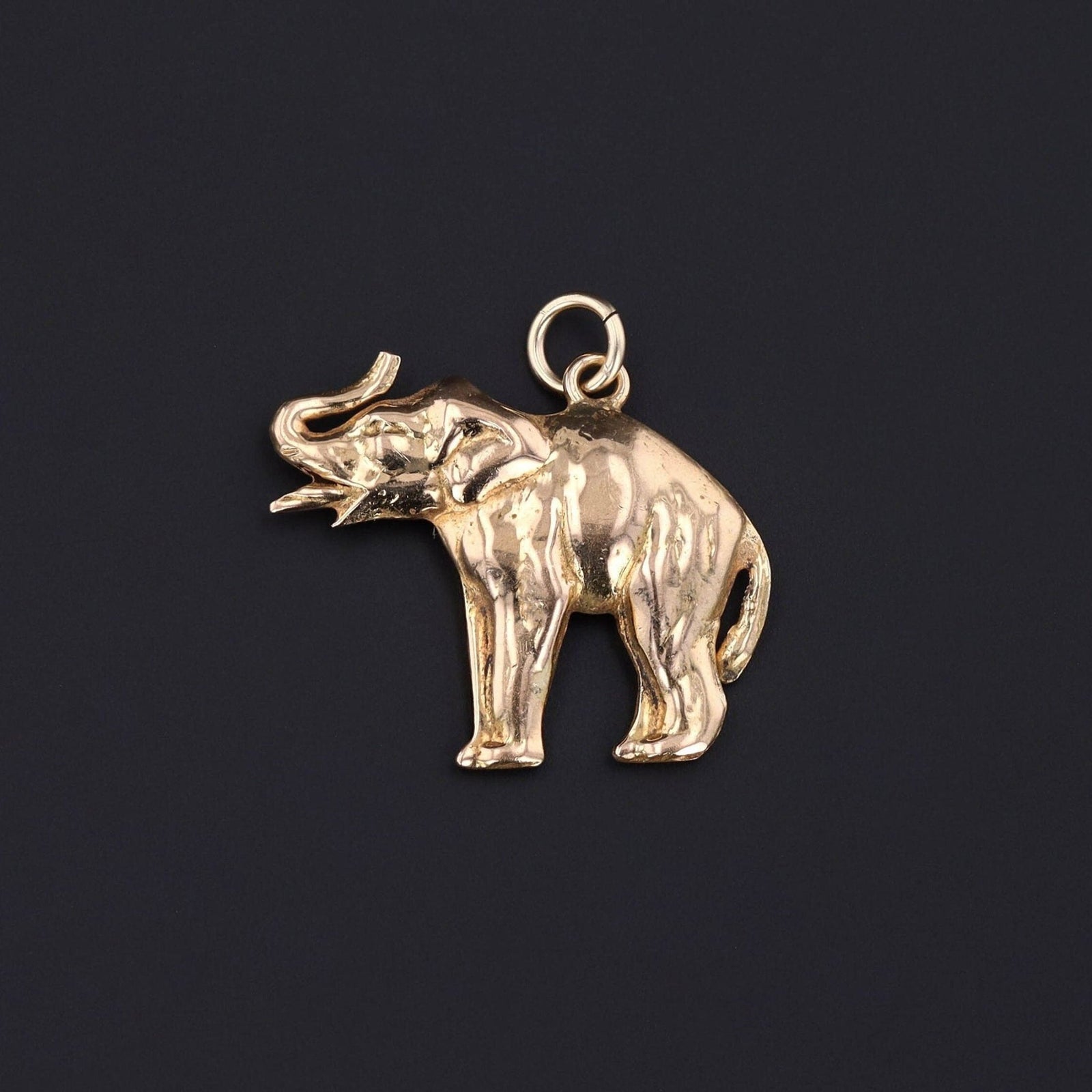 Vintage Elephant Pendant of 18k Gold - Trademark Antiques