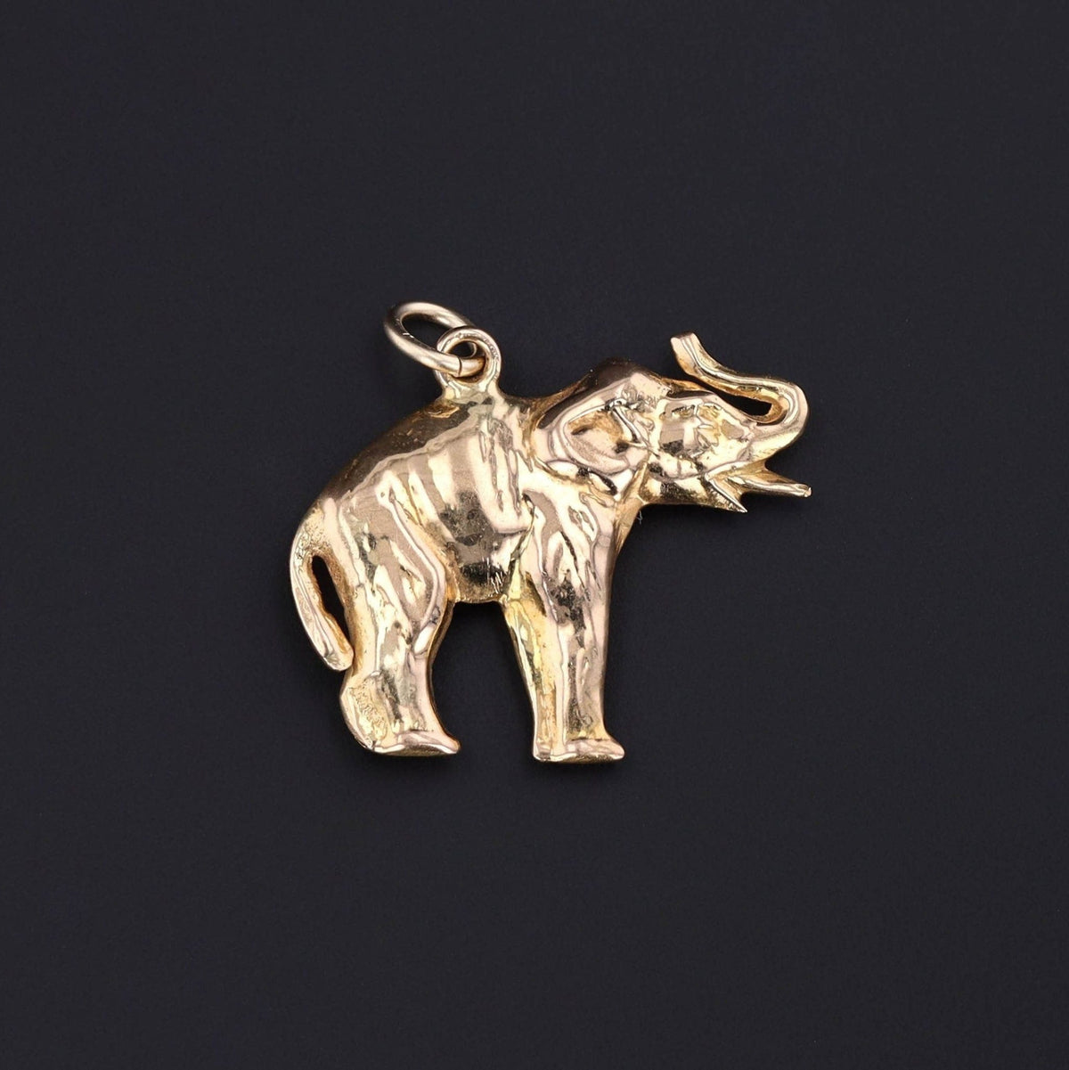 Vintage Elephant Pendant of 18k Gold - Trademark Antiques