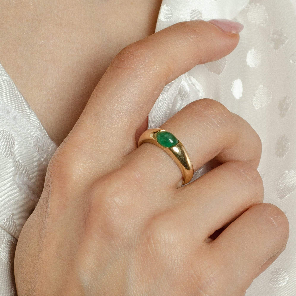 Vintage Emerald Ring | Vintage Band Ring - Trademark Antiques