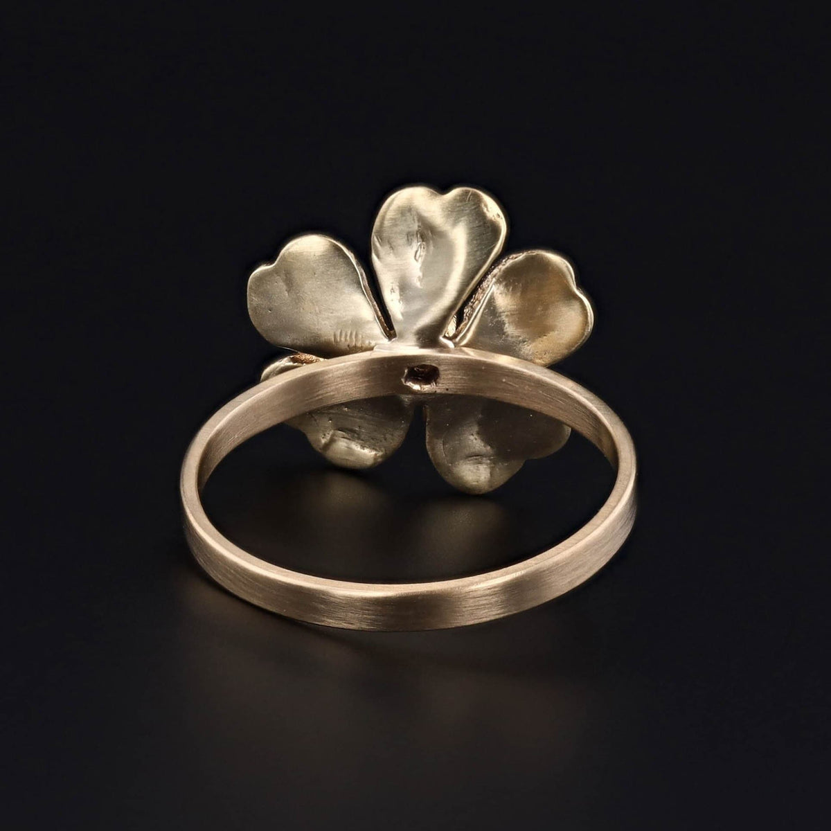 Vintage Enamel Flower Conversion Ring of 14k Gold - Trademark Antiques