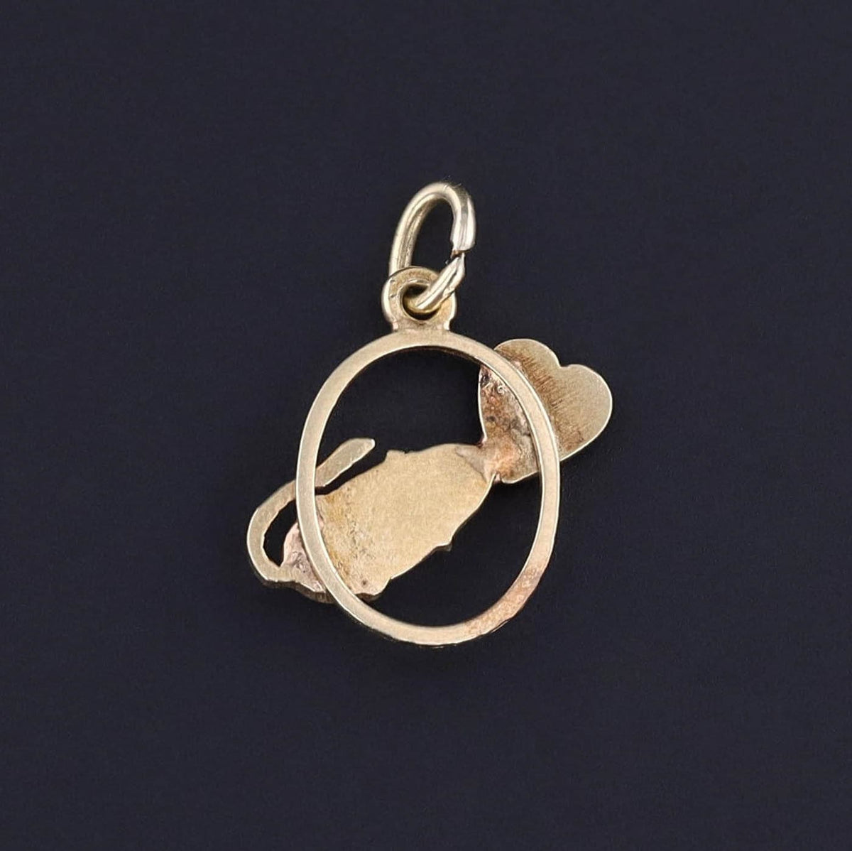 Vintage Enamel Mouse Charm of 14k Gold - Trademark Antiques