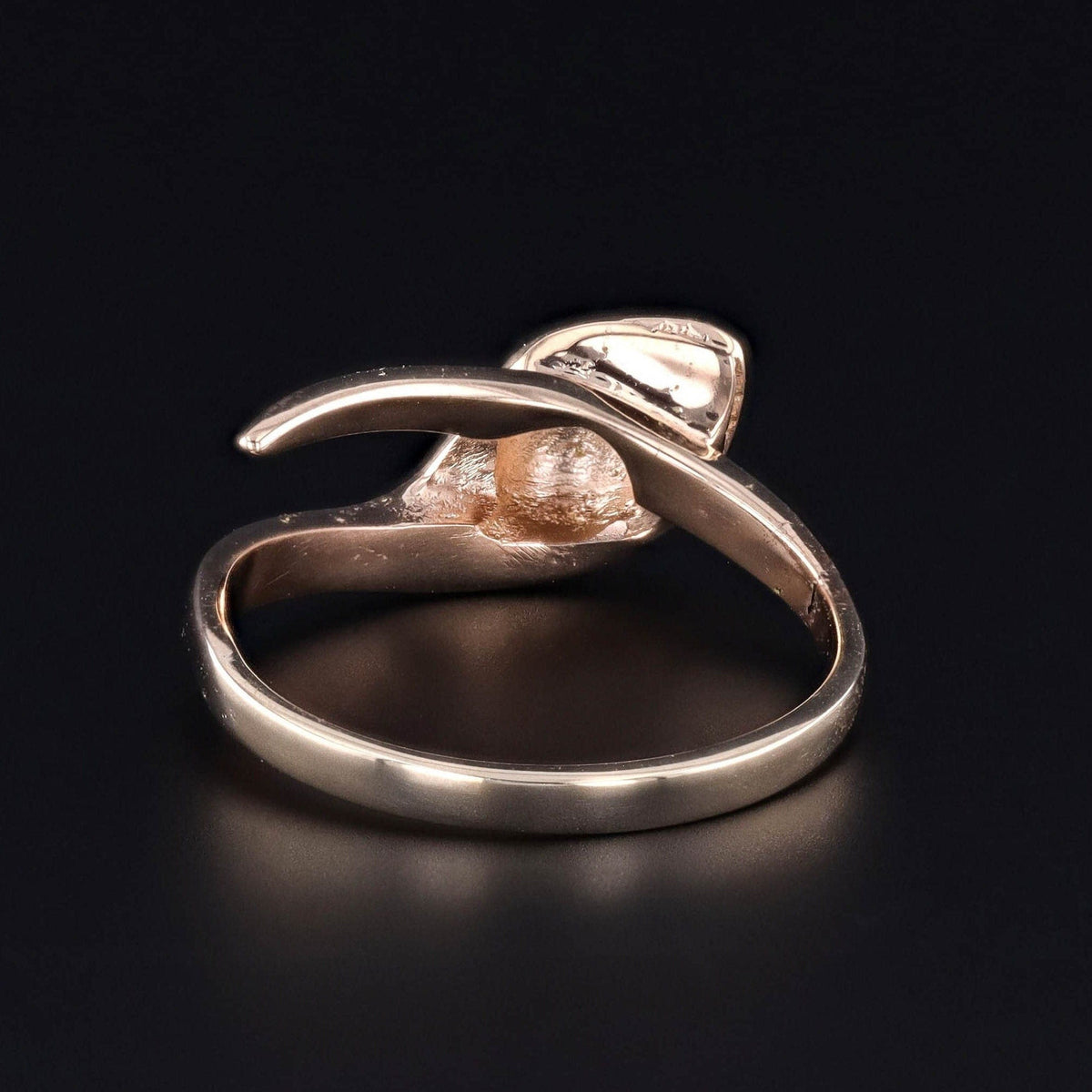Vintage Enamel Snake Ring of 14k Gold - Trademark Antiques