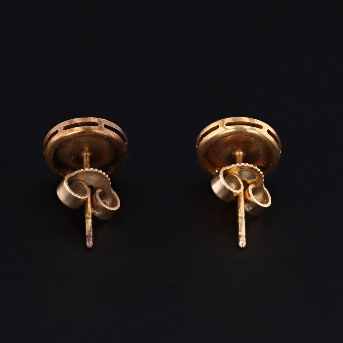 Vintage Enamel Star Conversion Earrings of 14k Gold - Trademark Antiques
