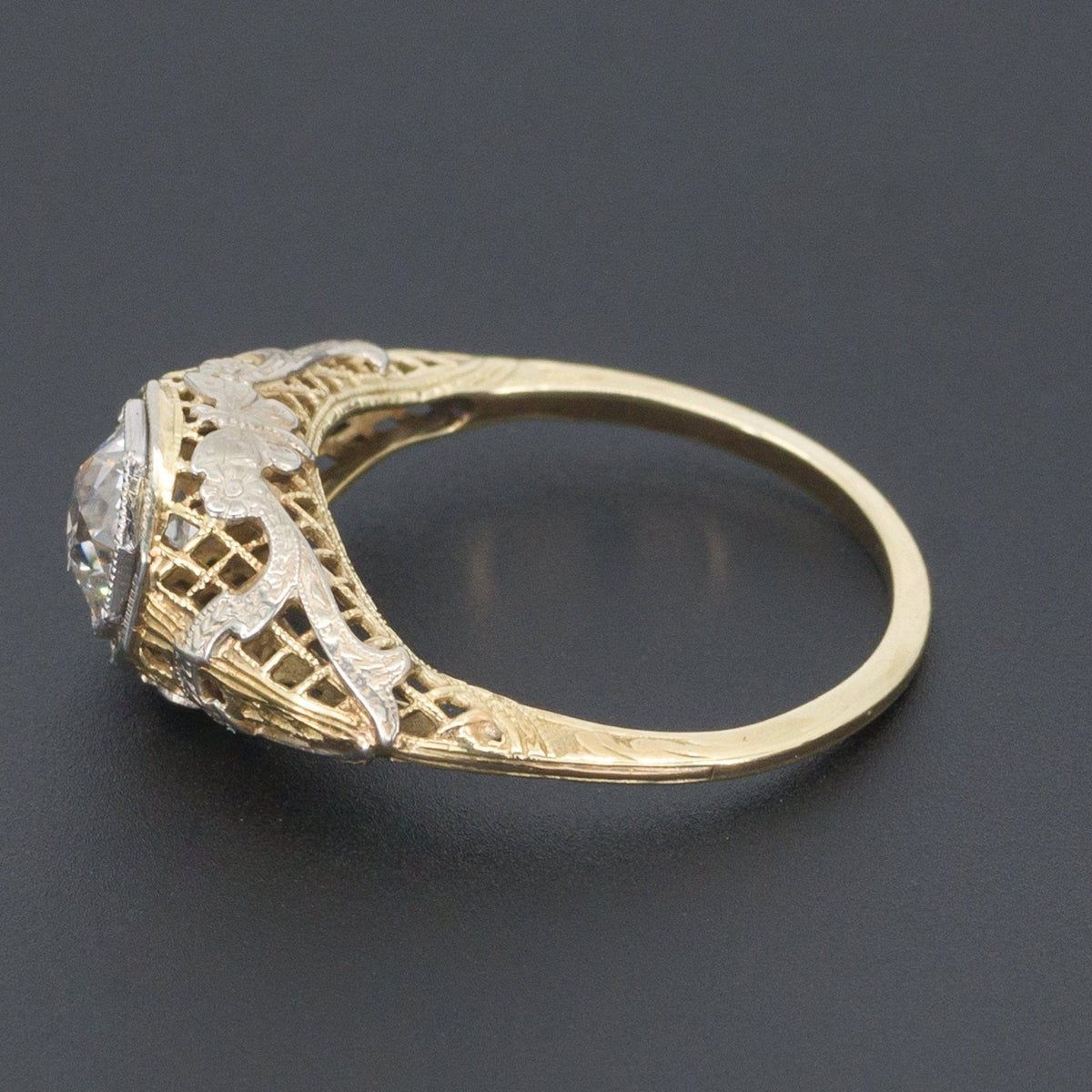 Vintage Engagement Ring | Butterfly Engagement Ring - Trademark Antiques