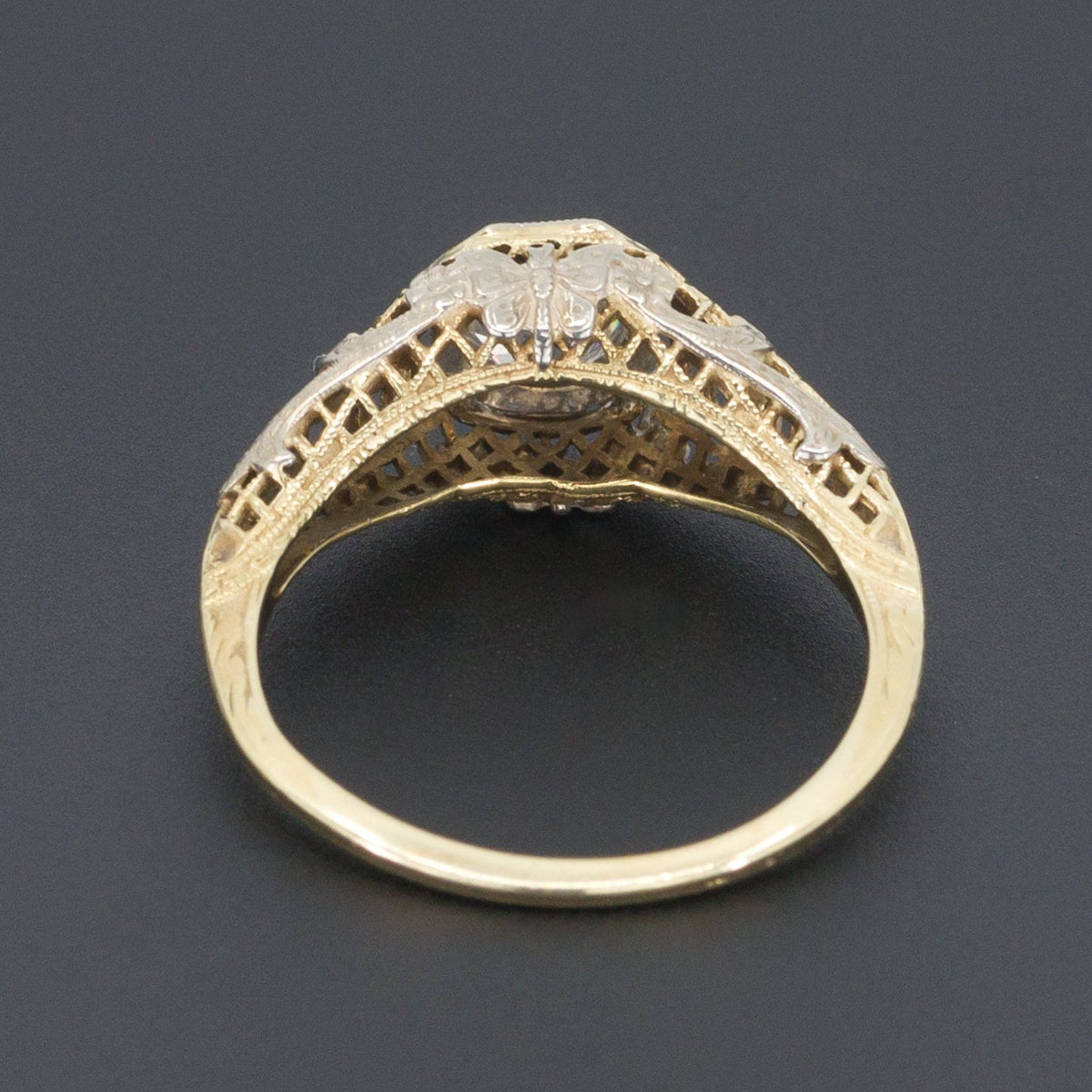 Vintage Engagement Ring | Butterfly Engagement Ring - Trademark Antiques
