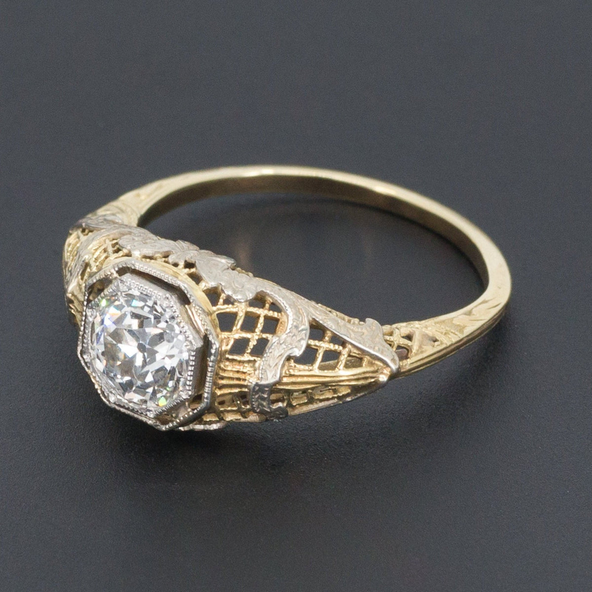 Vintage Engagement Ring | Butterfly Engagement Ring - Trademark Antiques