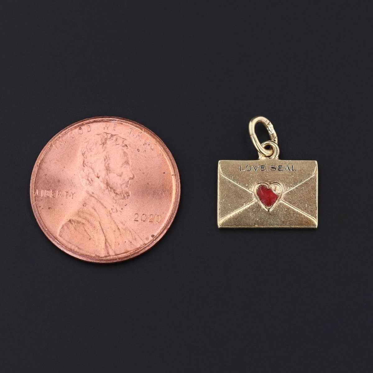 Vintage Envelope Charm of 14k Gold - Trademark Antiques