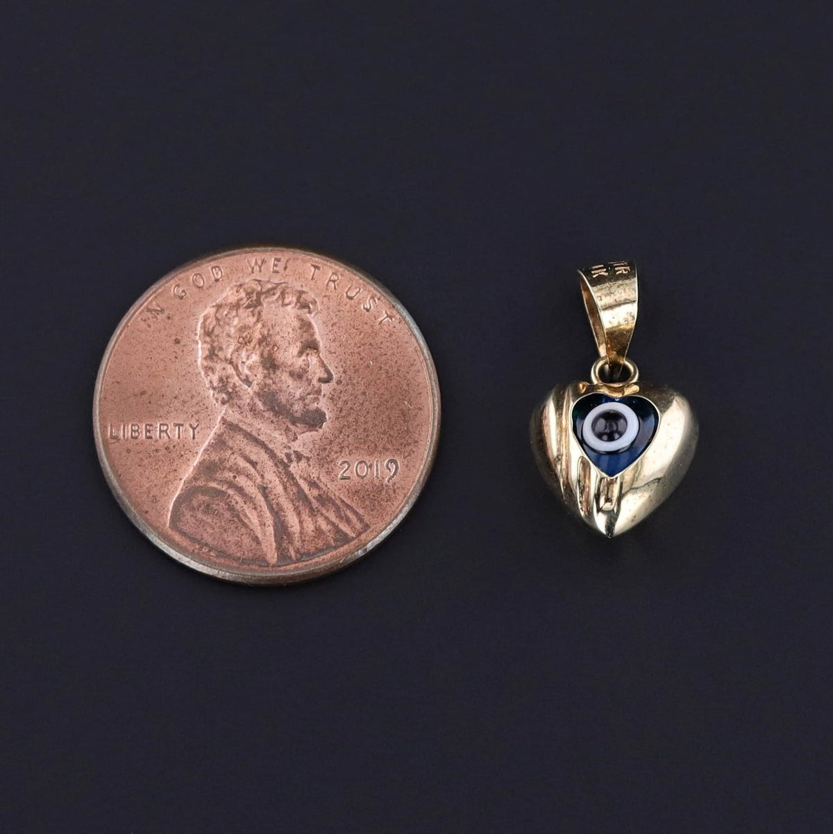 Vintage Evil Eye Charm of 14k Gold - Trademark Antiques