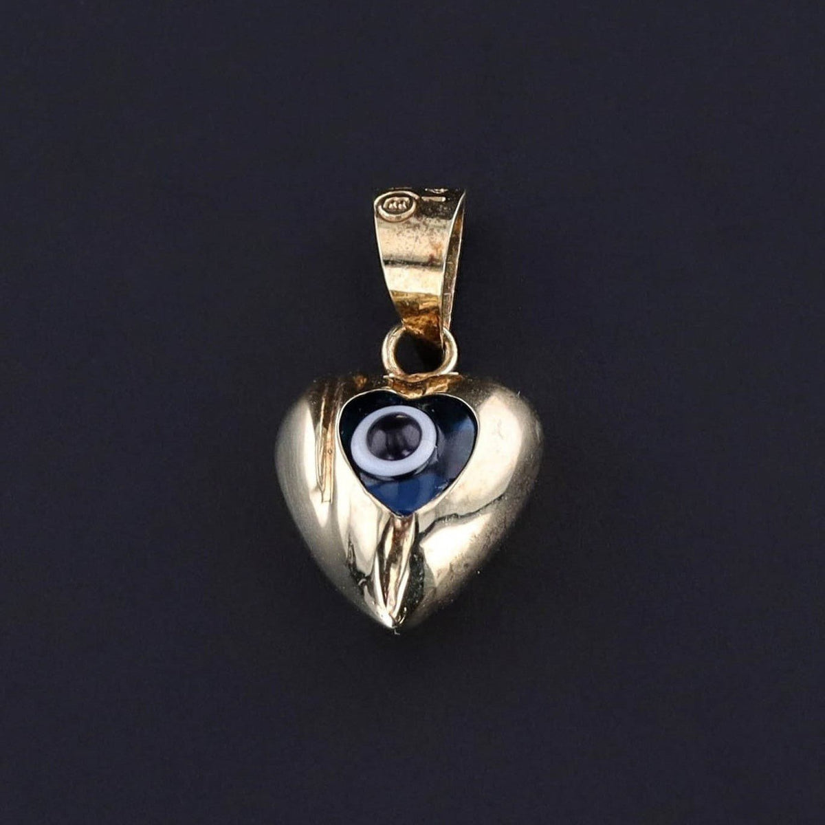Vintage Evil Eye Charm of 14k Gold - Trademark Antiques