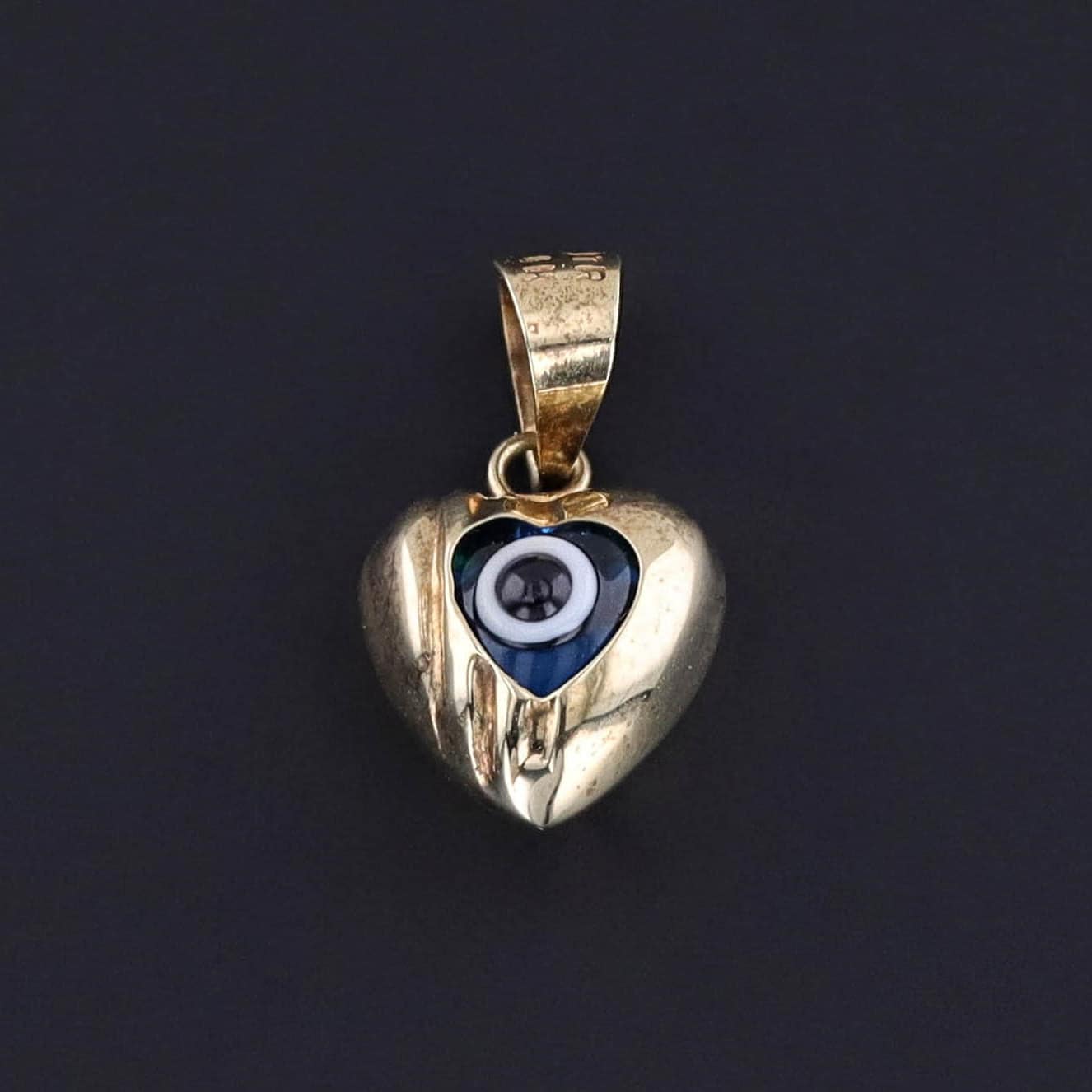 Vintage Evil Eye Charm of 14k Gold - Trademark Antiques