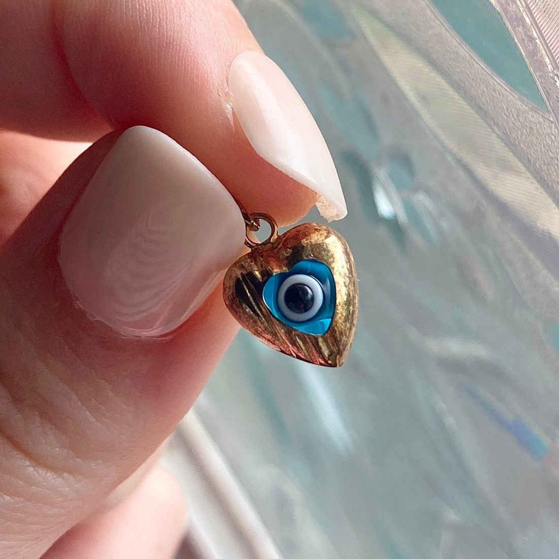 Vintage Evil Eye Charm of 14k Gold - Trademark Antiques