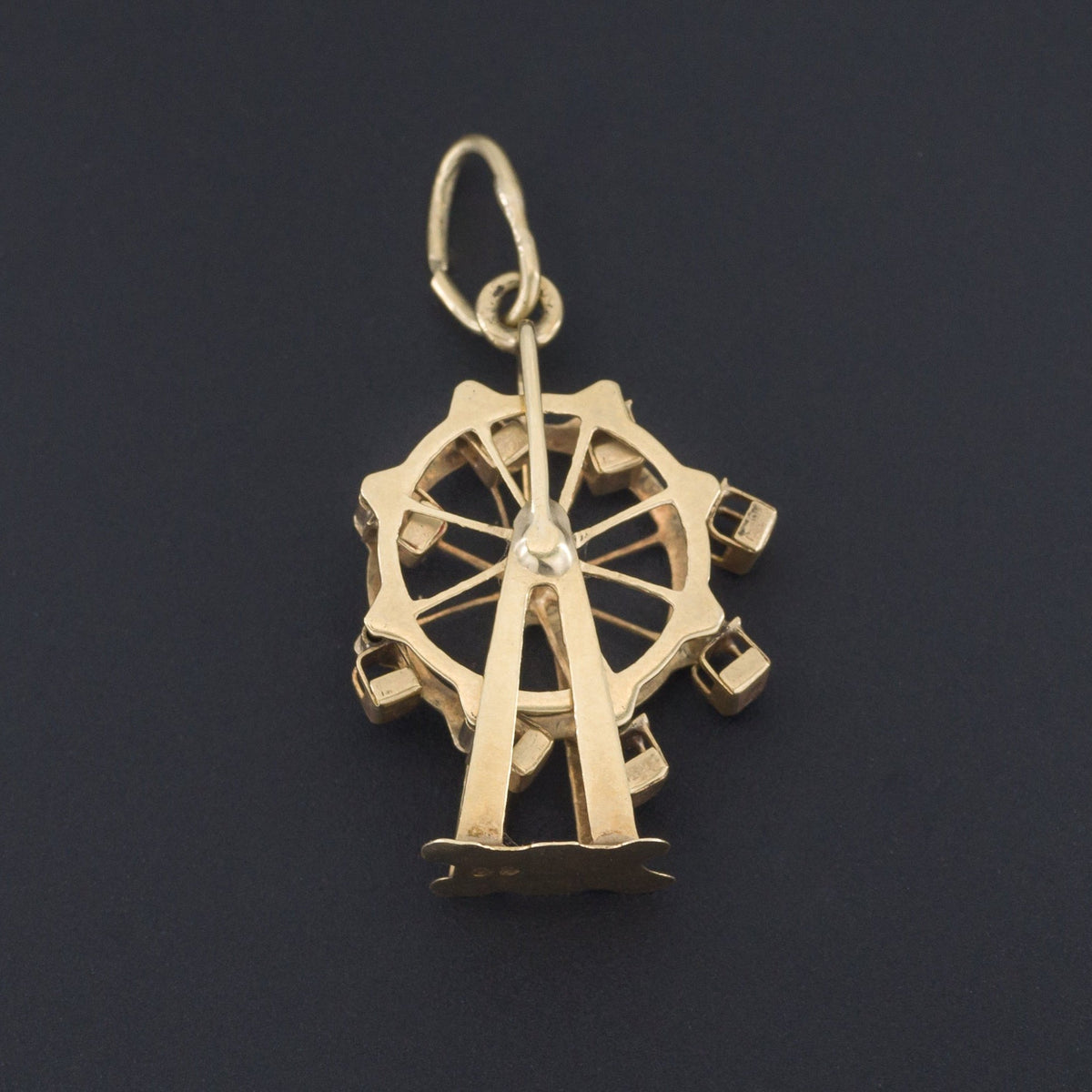 Vintage Ferris Wheel Charm | 14k Gold Charm - Trademark Antiques