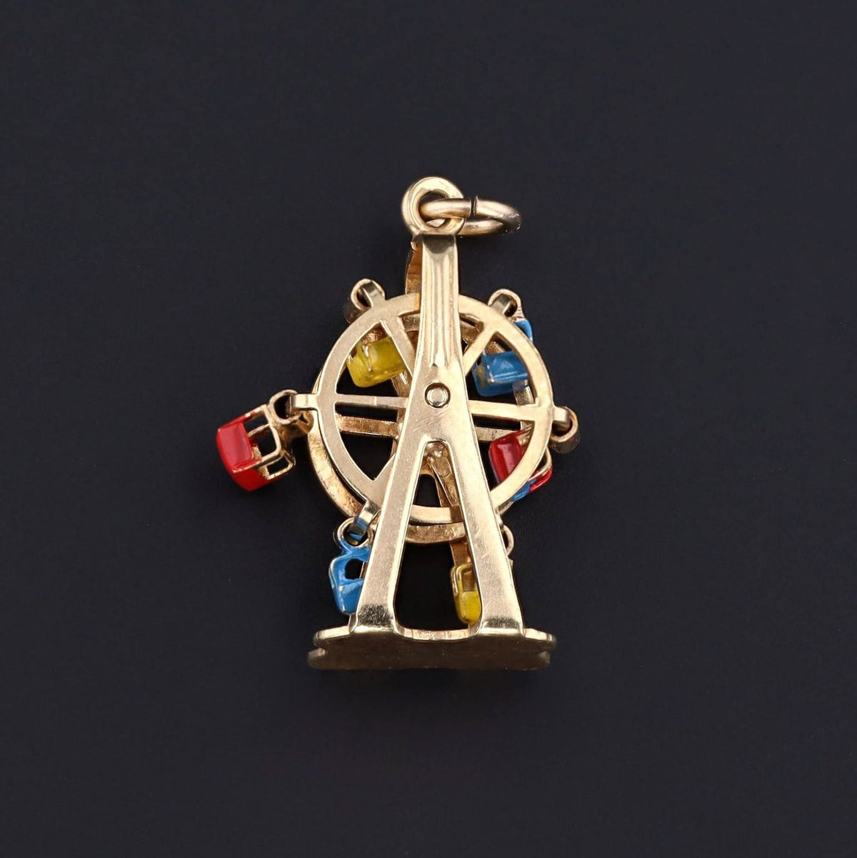 Vintage Ferris Wheel Charm | 14k Gold Charm - Trademark Antiques