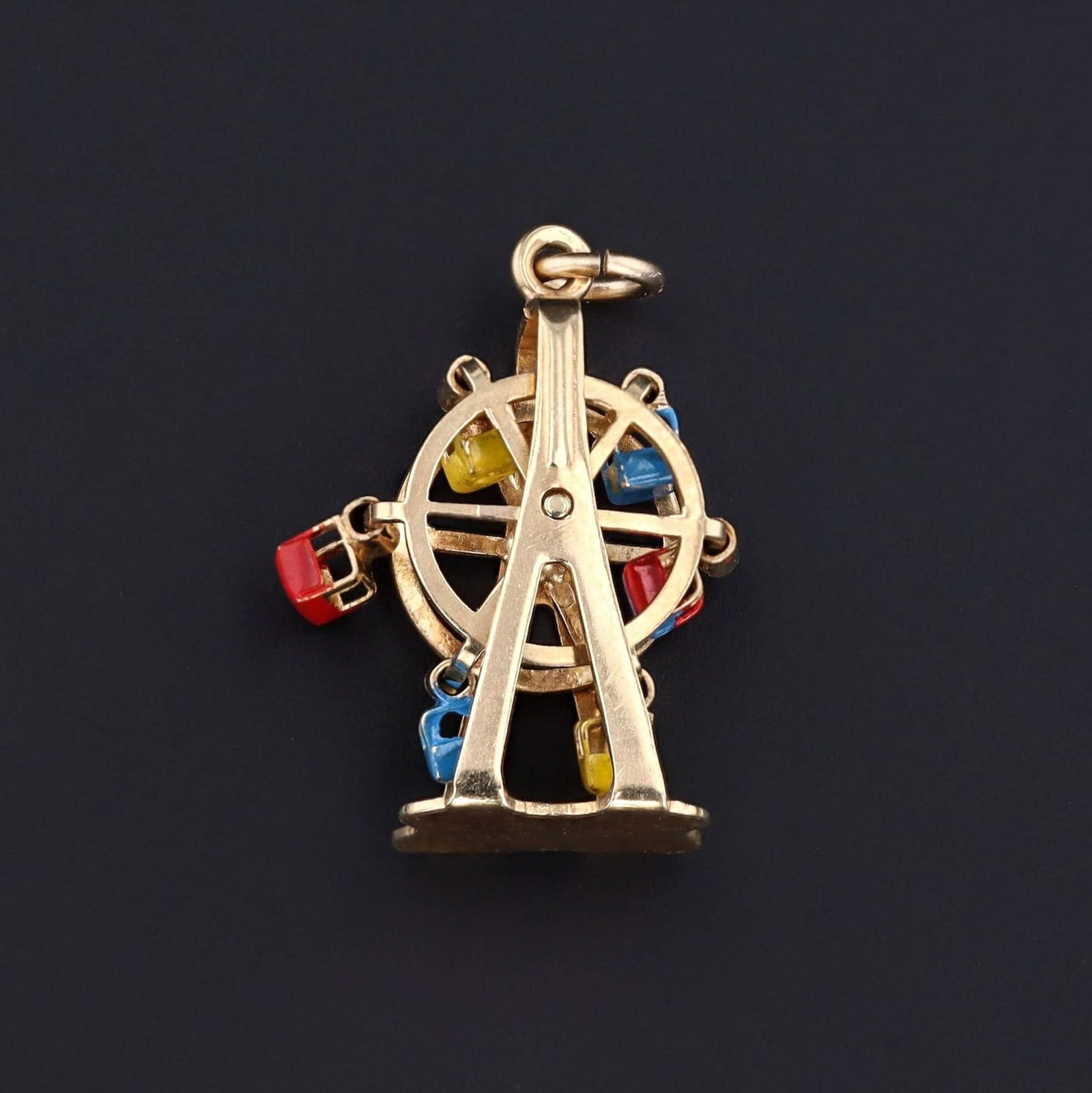 Vintage Ferris Wheel Charm | 14k Gold Charm - Trademark Antiques