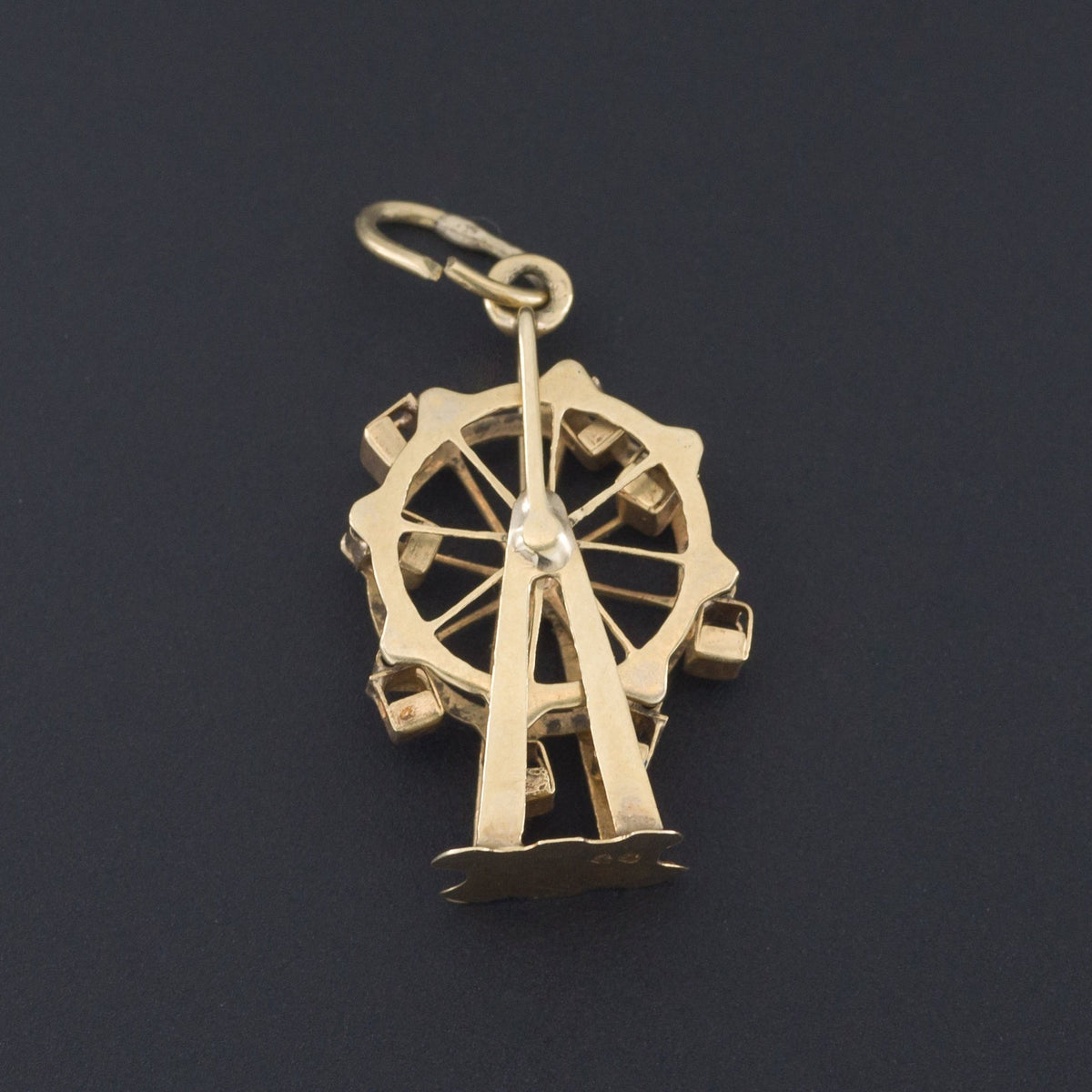 Vintage Ferris Wheel Charm | 14k Gold Charm - Trademark Antiques